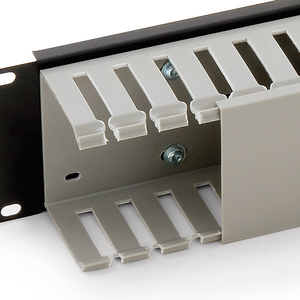 Vyvazovací panel 19”, plastová lišta, 2U jednostranná