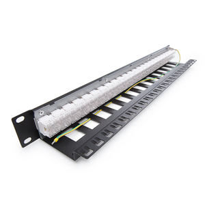 Keline, patch panel 24xRJ45 Cat.5E UTP 1U černý