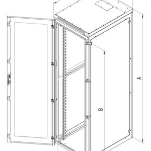 Stojanový rozvaděč RIE s krytím IP 54, šířka 800 mm, hloubka 1000 mm