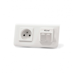 Keline, antibakteriální zásuvka Modulo 45  2xRJ45 cat.5E STP TL 45x45mm