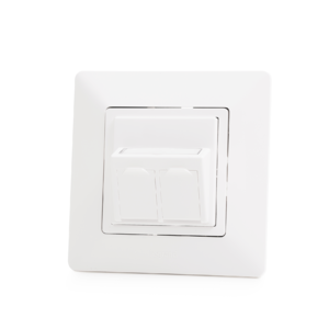 Keline, zásuvka Legrand Valena<sup>TM</sup> Life pro 2xRJ45 cat.5E UTP TL 45x45mm bílá