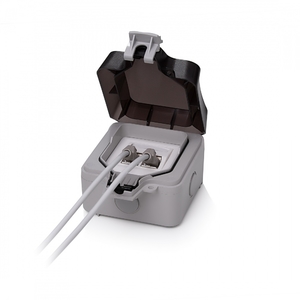 Keline, zásuvka IP66 pro 2xRJ45 cat.6<sub>A</sub> ISO STP na omítku