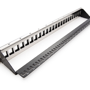 Keline, modulární patch panel neosazený pro 24xRJ45 1U černý