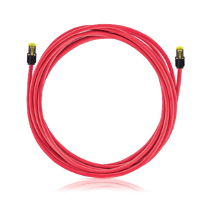 Keline, 10G Mini Boot patch kabel Cat.6<sub>A</sub> STP LSOH červený