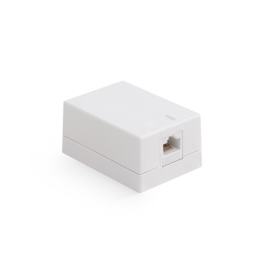 Keline, zásuvka Kompakt Box 1xRJ45 Cat.6 UTP TL na omítku bílá
