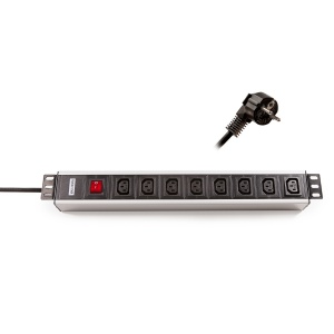 Rozvodný panel 19”, 8 x IEC320 C13