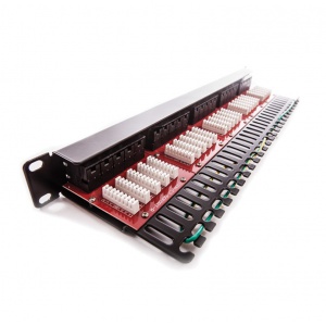 Keline, patch panel KOMPAKT 50xRJ45 Cat.3 UTP 1U černý
