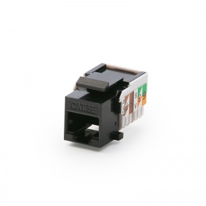 Keline, keystone modul 1xRJ45 Cat.5E UTP černý