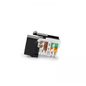 Keline, keystone modul 1xRJ45 Cat.5E UTP černý