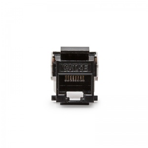 Keline, keystone modul 1xRJ45 Cat.5E UTP černý