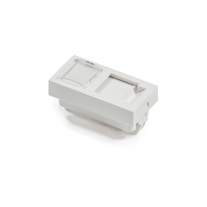 Keline, zásuvka Modulo 45 pro 1xRJ45 22,5x45mm bílá s roletkou