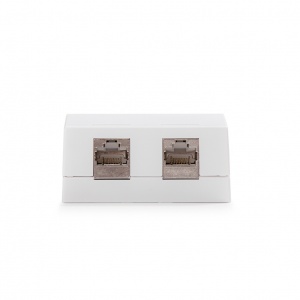 Keline, zásuvka Kompakt Box 2xRJ45 Cat.6A EA STP na omítku bílá