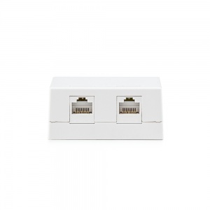 Keline, zásuvka Kompakt Box 2xRJ45 Cat.6 UTP TL na omítku bílá