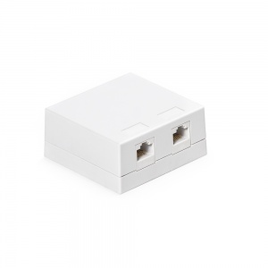 Keline, zásuvka Kompakt Box 2xRJ45 Cat.5E UTP TL na omítku bílá