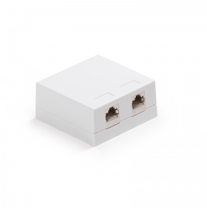 Keline, zásuvka Kompakt Box pro 2xRJ45 na omítku bílá