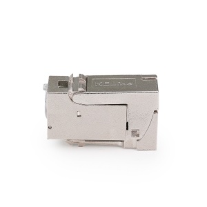 Keline, 10G HD keystone modul 1xRJ45 Cat.6<sub>A</sub> ISO STP - beznástrojový