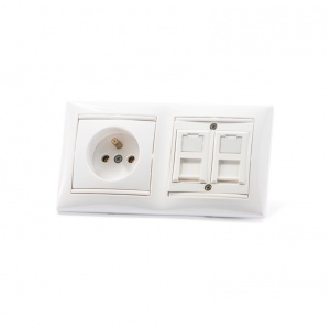 Keline, modulární zásuvka Keline pro 2xRJ45 do Legrand Valena cat.5E STP